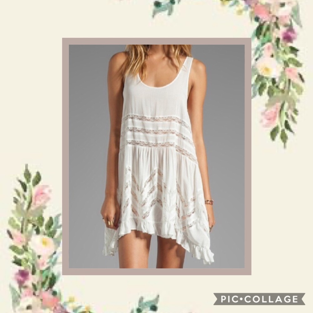 Free People Voile and Lace Trapeze slip